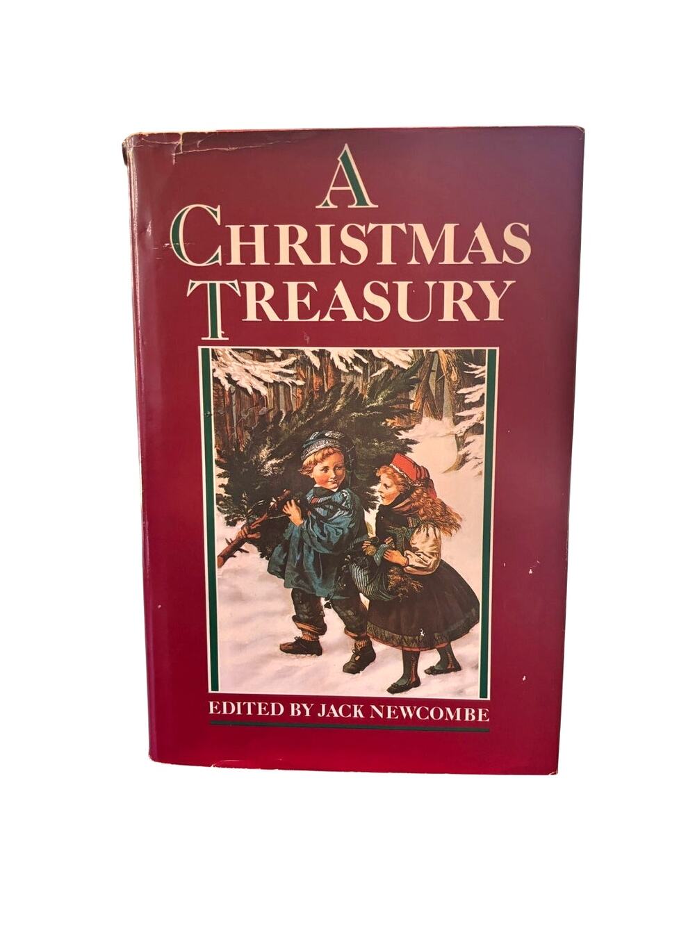 Vintage 1982 A Christmas Treasury Book, Anthology, Jack Newcombe, HC/DJ